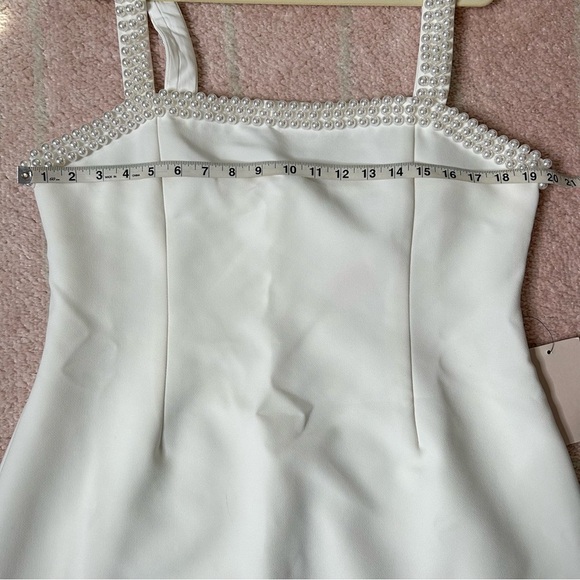 NWT Odd Muse Off White Mini Dress with Faux Pear Trim Size XXXL 14 Bridal Shower - Picture 6 of 15